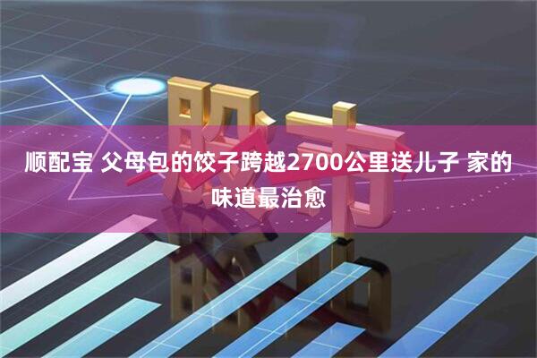 顺配宝 父母包的饺子跨越2700公里送儿子 家的味道最治愈